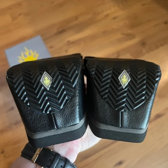 LIKE NEW w/Box Volatile Black Wedge Leather Platform Sandals - Picture 9 of 13